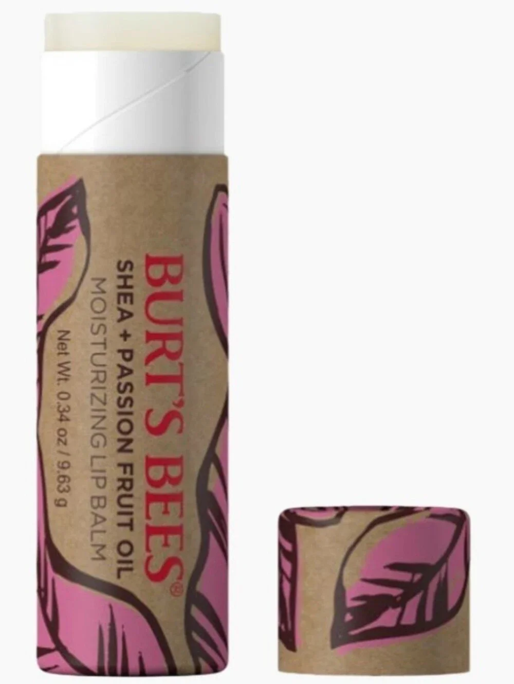 *NEW*SEALED*Burt's Bees Shea + Passion Fruit Oil Moisturizing Lip Balm 0.34 Oz